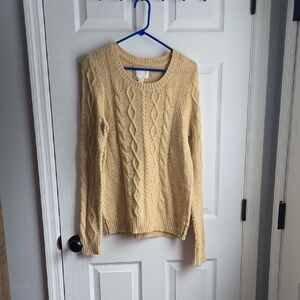 Forever 21 Yellow Cable Knit Sweater